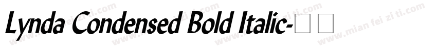 Lynda Condensed Bold Italic字体转换